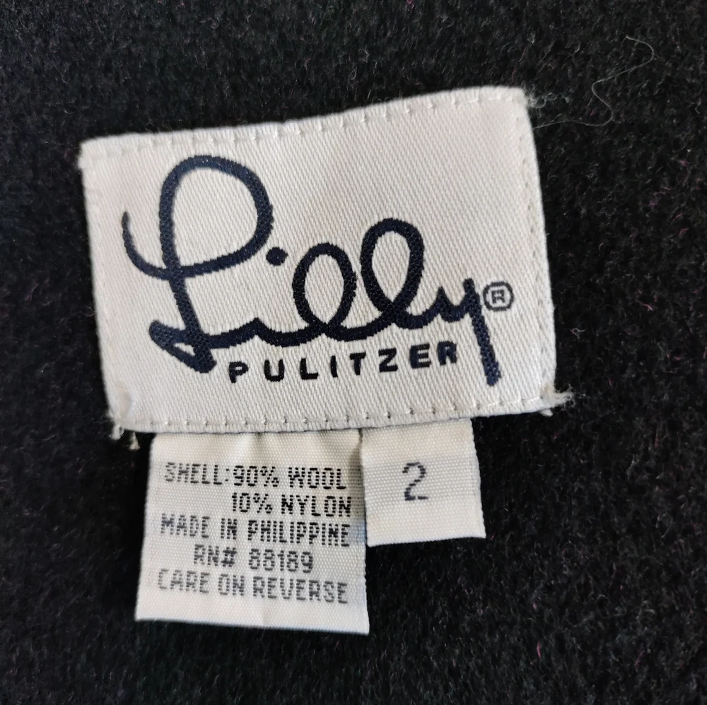 Vintage Lilly Pulitzer pink plaid wool wrap front mini skirt women'…